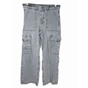 American Eagle Dreamy Drapey‎ Baggy Cargo Pants Women's Size 6 Short Gray